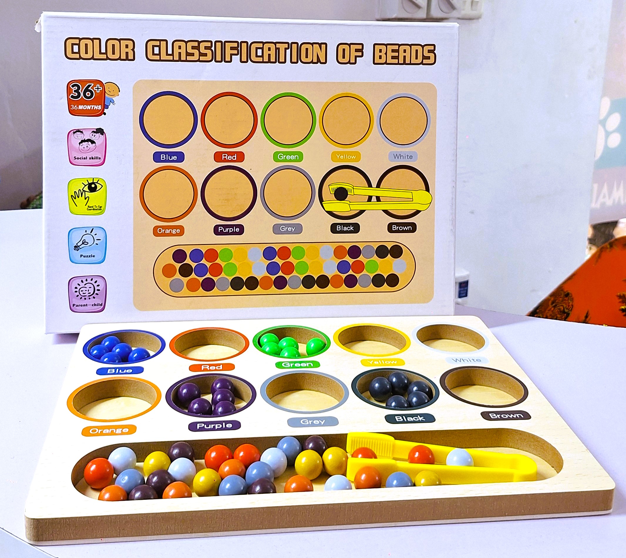 Color classification of beads